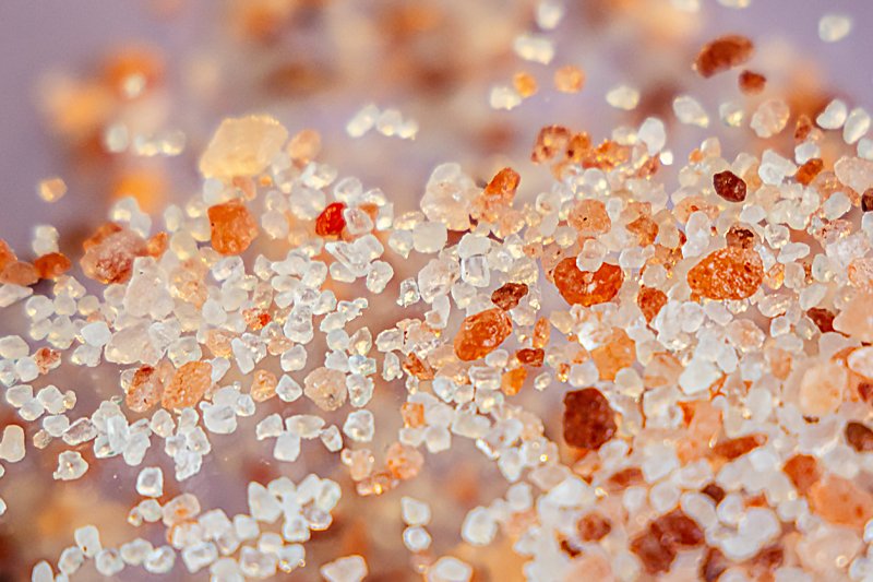 Salt crystals close up